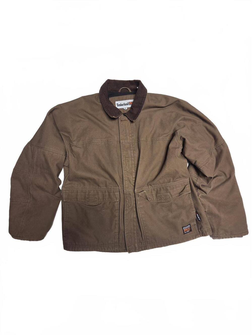Timberland Pro Series Brown Heavy Duty Canvas Workwear Jacket Mens XL